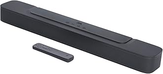 SoundBar 2.0 All-in-One MK2 Television Speaker for Home Entertainment Sound System, Sleek and Compact Design with JBL Surround Sound, Black