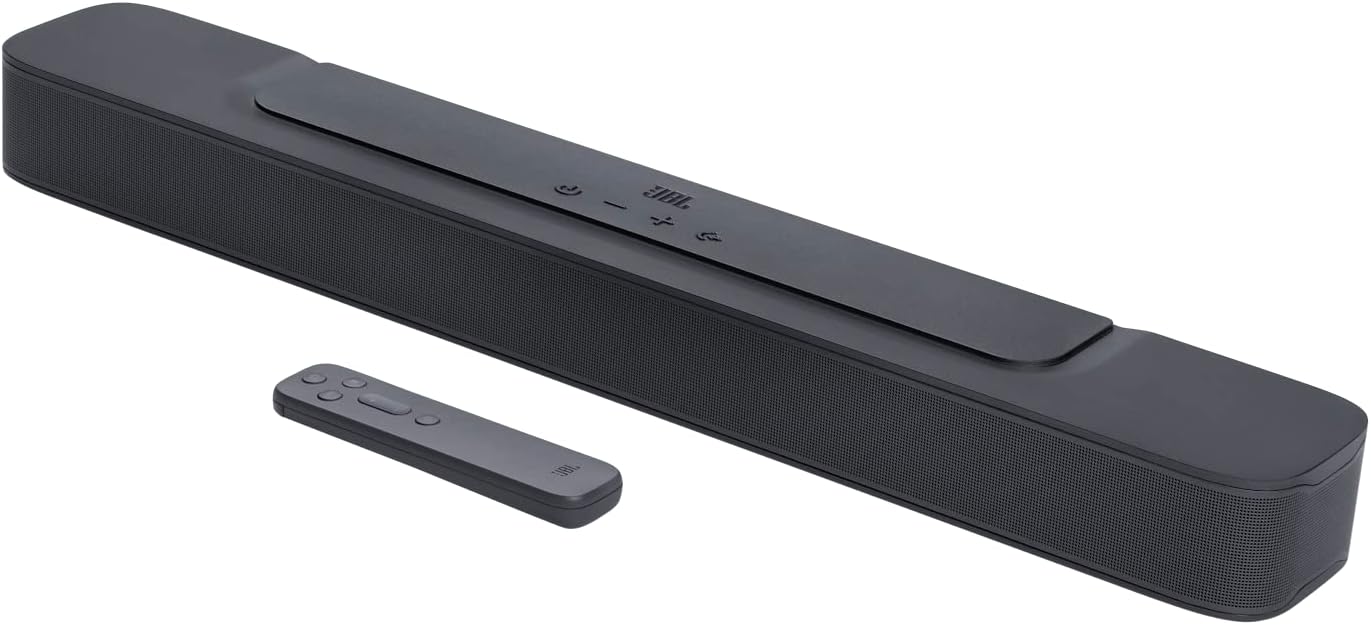 – SoundBar 2.0 All in One MK2, Television Speaker for Home Entertainment Sound System, Sleek and Compact Design with JBL Surround Sound, in Black