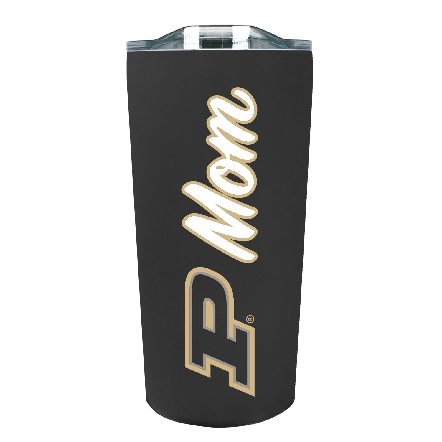 The Fanatic Group Purdue University Mom 18 oz. Double Walled Stainless Steel Soft Touch Tumbler - Black