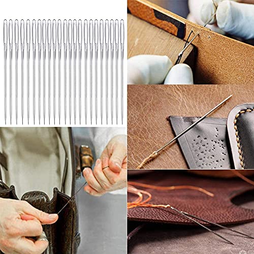 Image of Inrali 5 Sizes (25PCS）Sewing Needles, Stainless Steel Yarn Knitting Needles,Crafting Knitting Weaving Stringing Needles