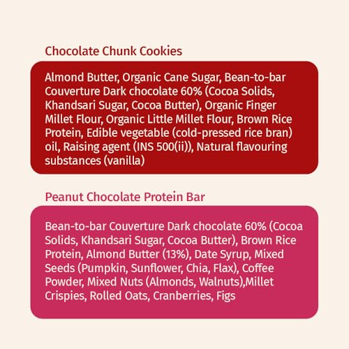 Image of The Good Kind Chocolate Chunk Cookies (Pack of 1) & Peanut Chocolate Protein Bar (Pack of 2), High Protein Cookies with Bar, Perfect for Snacking, Gluten Free, Vegan & Palm Oil free (Combo Pack of 3)