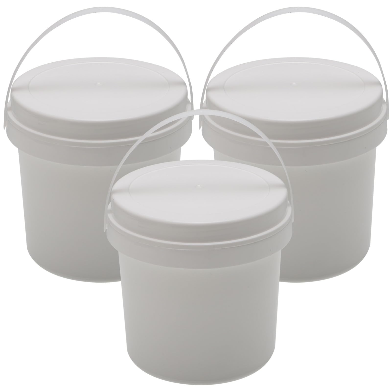 Hemobllo Boys and Girls Toy Storage Bucket Lids 1l Capacity White Toy Organizer for Building Blocks
