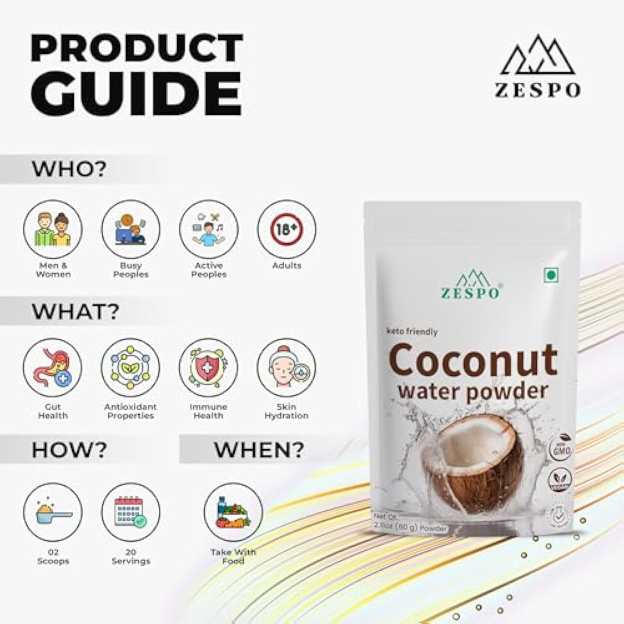 Zespo Organic Coconut Water Powder - 60g