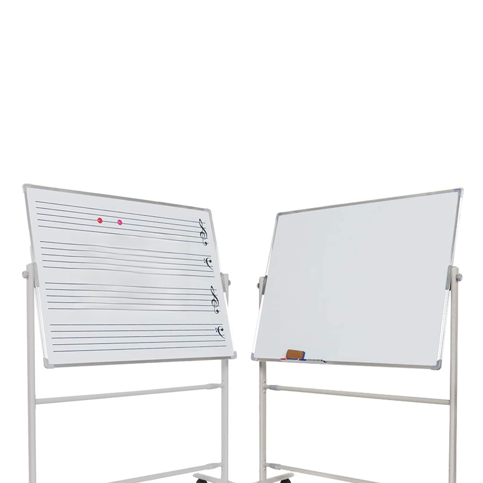 Doppelseitige, höhenverstellbare Tafel für Musikpersonal, Lerntafel, trocken abwischbar, für Zuhause und Schule, 60 x 90 cm