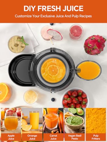 Juicer Machine, Airon Centrifugal Juicer Extractor, Max Power 800W, 3" Wide Feed Chute for Fruit Vegetable, Juice Maker with 3-Speed Setting, High Juice Yield, Easy to Clean, Stainless Steel, BPA Free - Image 5
