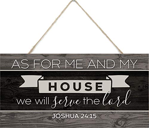 MRC Wood Products As for Me and My House We Will Serve The Lord Wooden Plank Sign 5x10