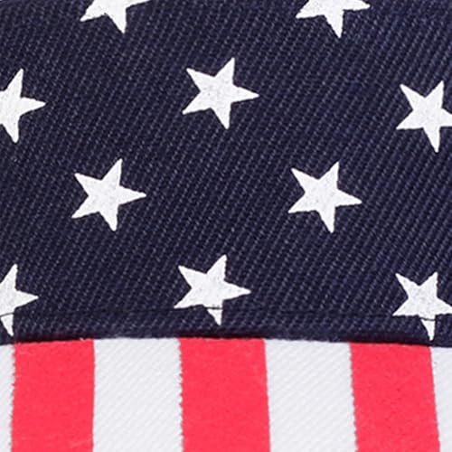 Image of IZUS Men's USA-Flag-Embroidered Baseball-Cap Washed-Cotton Dad-Tracker-Hat American-Independence-Day