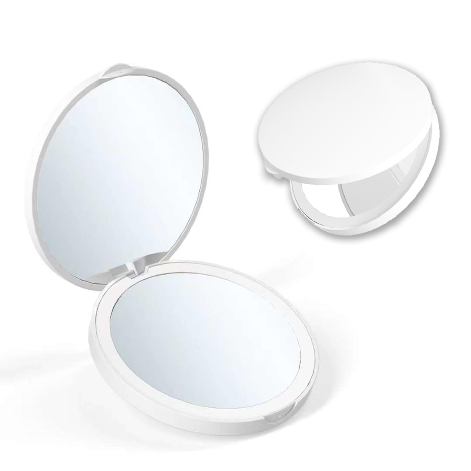 Giazee Compact Makeup Mirror with LED Lights, 1x/2x Magnification, Portable and Lightweight Travel Mirror, Ideal for Women’s Handbags