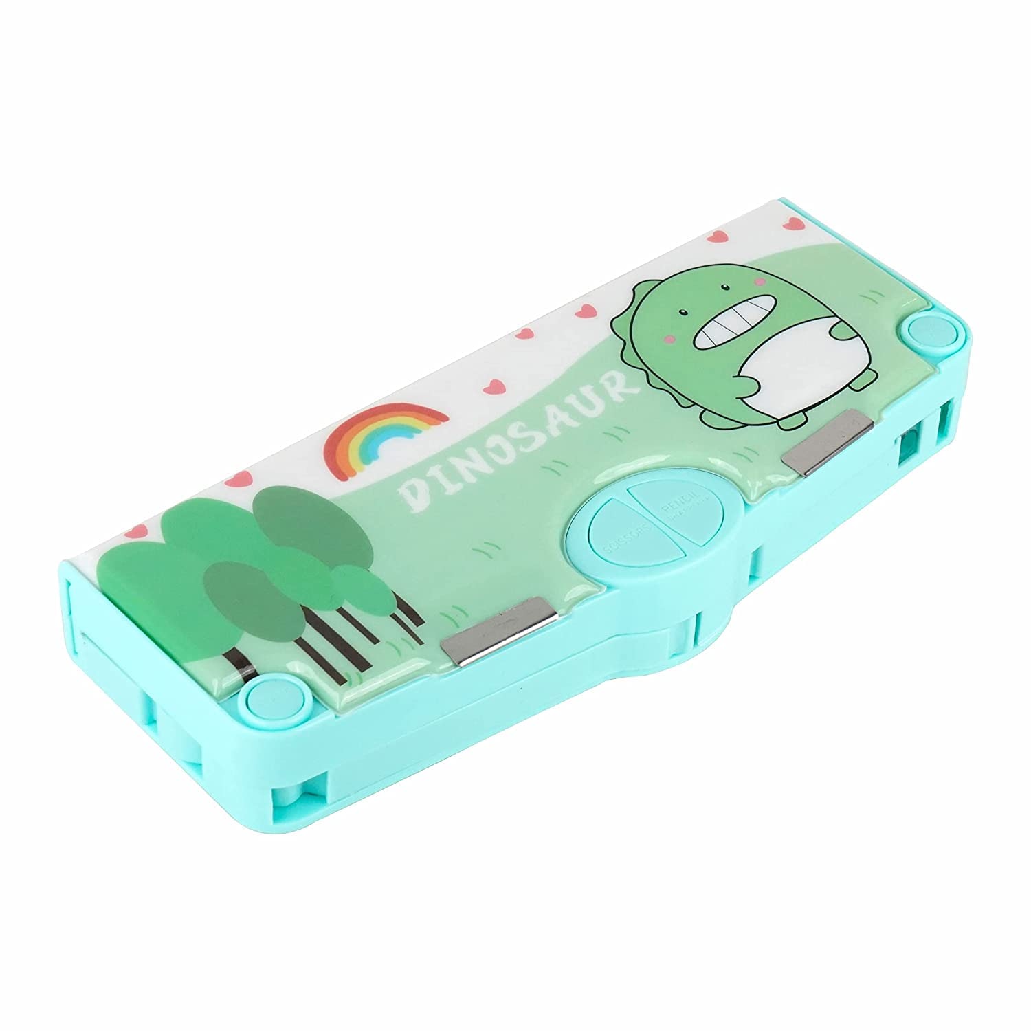 Magicwand® Button Operated Multi-Layer Multi-Functional Magnetic Pencil Box for Kids with Automatic Buttons【Pack of 1】【Dinosaur Green】 (B0BLL9WXX2) Amazon Price History, Amazon Price Tracker