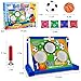 Electric Moving Football Goal Net Set, Football Target Toss with Footballs and Pump,Interactive Training Game Toys for Indoor Outdoor Sports Ball Game, Gift for Boy Girl 3 4 5 6 7 Year