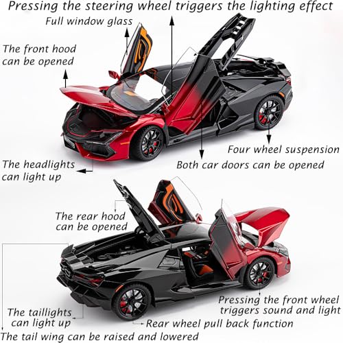 Modelo de carro Lambo Revuelto a escala 1:24 miniatura 2