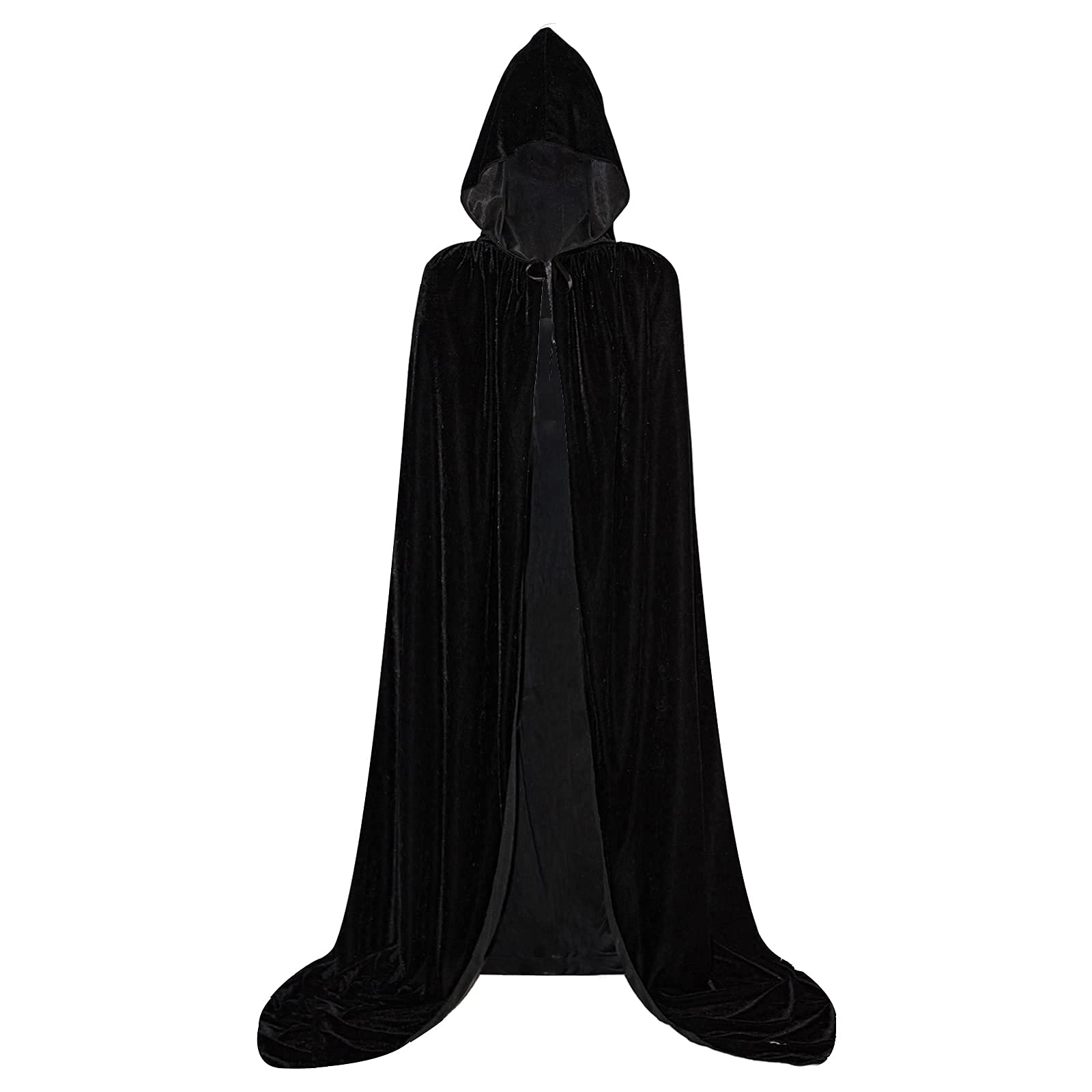 Pekelin Cape with Hood, Cape Cape Costume Hooded Cape for Cosplay Party (S, Black)