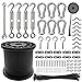 String Lights Hanging Kit,Stainless Steel Globe Lights Kit, for Heavy ...