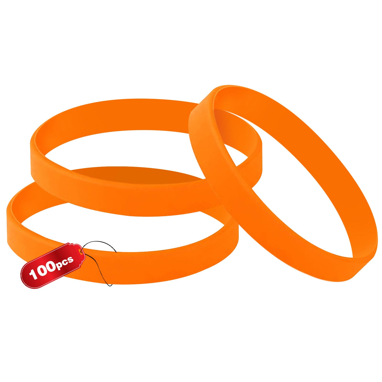 100 pezzi Braccialetti in silicone,Vuoti Braccialetto universale Sportive Braccialetti di gomma
