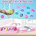Play Sand Kit for Girls, Ice Cream Sensory Bin Sandbox, Creative Bake Shop with 2.2lbs Magic Sand, Ice Cream & Cake Models, Cleaning Tools, Pretend Beach Cake Stand Toys Gift for Toddler Ages 3-8