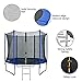 JOYMOR 8FT 10FT Trampoline with Enclosure Net and Ladder, Outdoor Backyard Recreational Trampolines for Family Fun (10FT, Blue)