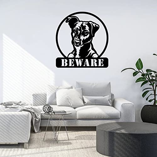 Plaque en métal beware 61 cm pour sécuriser et décorer votre propriété
