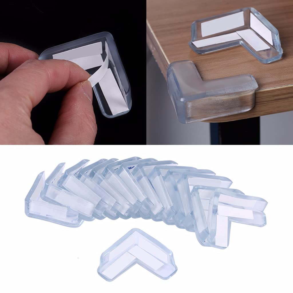 15 pezzi protezione per bambini in PVC trasparente protezione per mobili angolari da tavolo copertura di protezione per angoli anticollisione per bambini