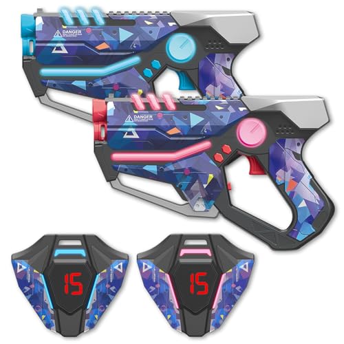 Laser Tag Guns Set of 2, Multiplayer Lazer Tag Game for Kids Ages 8 9 10 11 12+ Boys & Girls, Indoor Outdoor Family Game, Birthday Gift for Teens & Adults