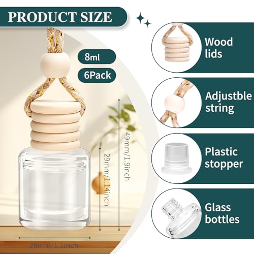 Image of 6 Pack Premium Car Air Freshener, Luxury Diffuser Set | Long Lasting Hanging Executive Vehicle Interior Decor Scent Unisex