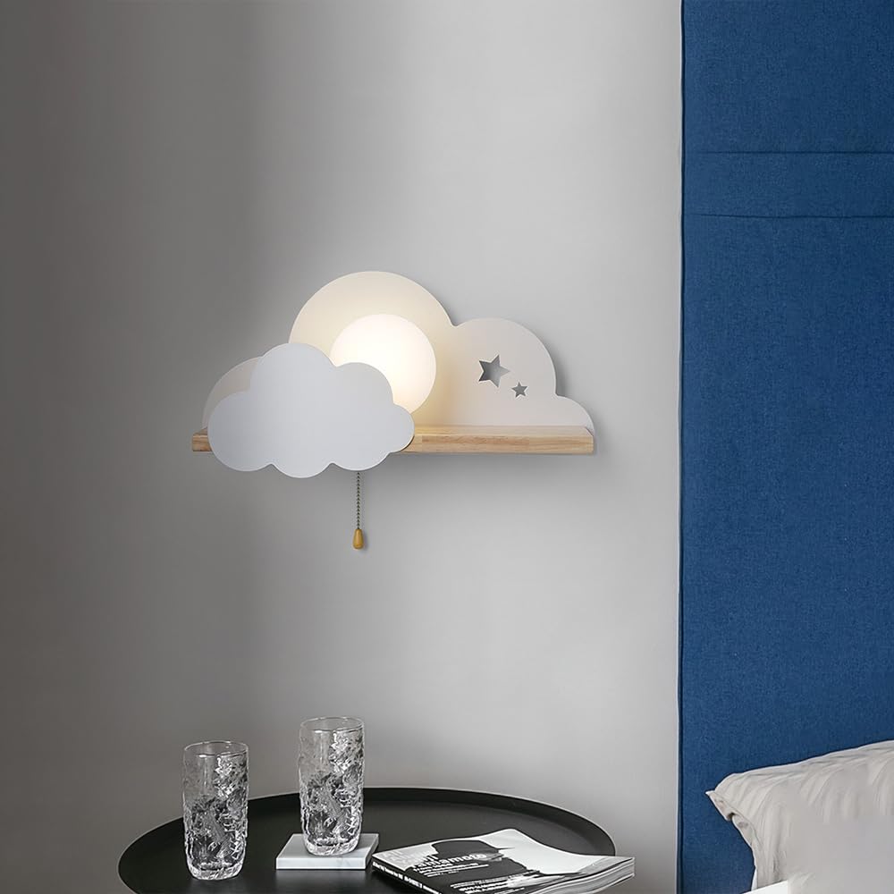 Luz Nocturna de Nube para Dormitorio, Luces de Nube para niños de Dibujos Animados para guardería de bebé, Linda lámpara de Nube Flotante para decoración de habitación