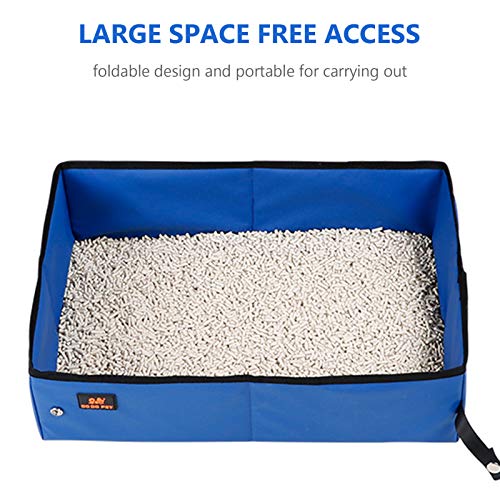 ninhada de estimação,Caixa de areia para gatos dobrável Tecido portátil dobrável à prova d'água ant