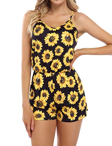 Urparcel Short Romper Sexy Sleeveless Short Jumpsuit Friut Print Spaghetti Strap Tank Tops One Piece Summer Outfits Daisy Sunflower with Pockets Small Urparcel Short Romper Sexy Sleeveless Short Jumpsuit Friut Print Spaghetti Strap Tank Tops One Piece Summer Outfits Daisy Sunflower with Pockets Small