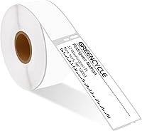 Vista 1 de GREENCYCLE Compatible con Dymo 30252 Etiquetas UPC de correo de dirección de 1 1/8 pulgadas x 3 1/2 pulgadas (1 pulgada de núcleo) Adhesivo