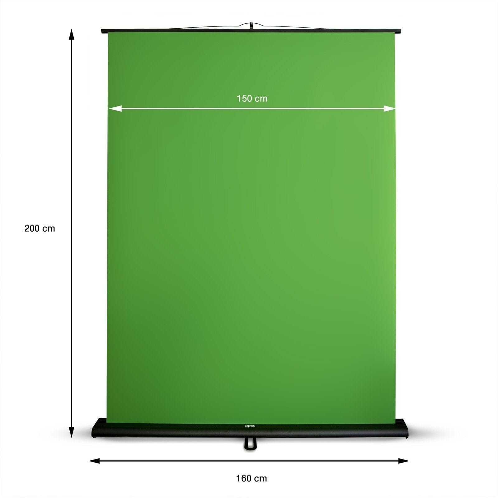 Toile de fon Extensible | Écran Vert | Toile pour Photographie, vidéo et TV | Fond de Studio | Pliable et Facile à Transporter | 150 x 200 cm