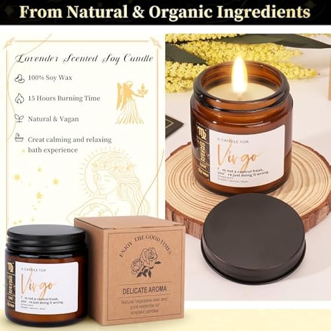 12PCS Virgo Birthday Gifts for Women-Virgo Zodiac Gifts for Women, Mom, Wife, Self Care Package,Get Well Soon, Mother's Day Baskets Birthday Astrological Baskets