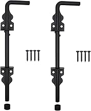 EAI Cane Drop Down Bolt | 12 Inch / 300mm Black Cane Drop Bolt for Gates & Garages - Pack of 2