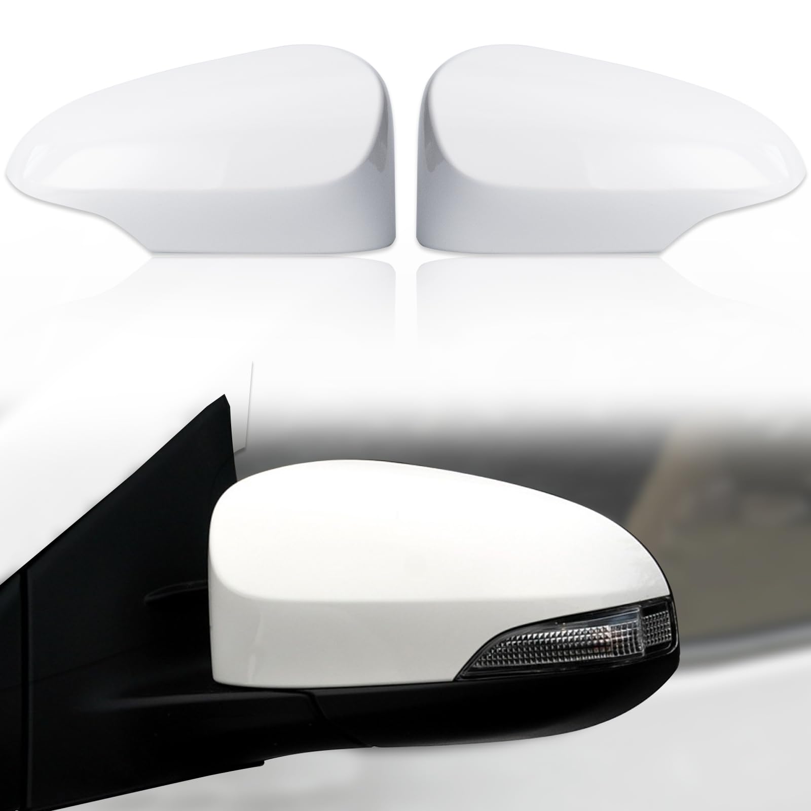 Photo 1 of CZShiYue Car Rearview Mirror Cover Cap Housing Protective Cover for Exterior Mirrors Fit for Toyota Corolla 2014-2019 87945-02930 87915-02930(White, Right Passenger Side)