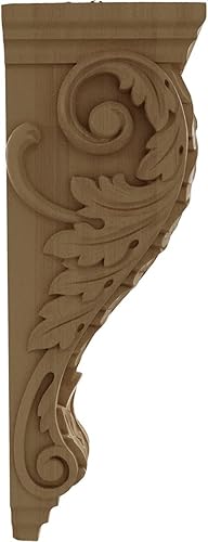 Vista 72 de Ekena Millwork CORW03X04X07ACAL - Ménsula pequeña de madera de acanto, 3 1/2 pulgadas de ancho x 4 pulgadas de profundidad x 7 pulgadas de alto