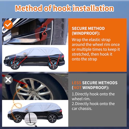 Image of Truck Car Cover Top for Crew Cab Pickup, Half Cover Sunproof Waterproof Windproof Protector for Extended Cab Trucks