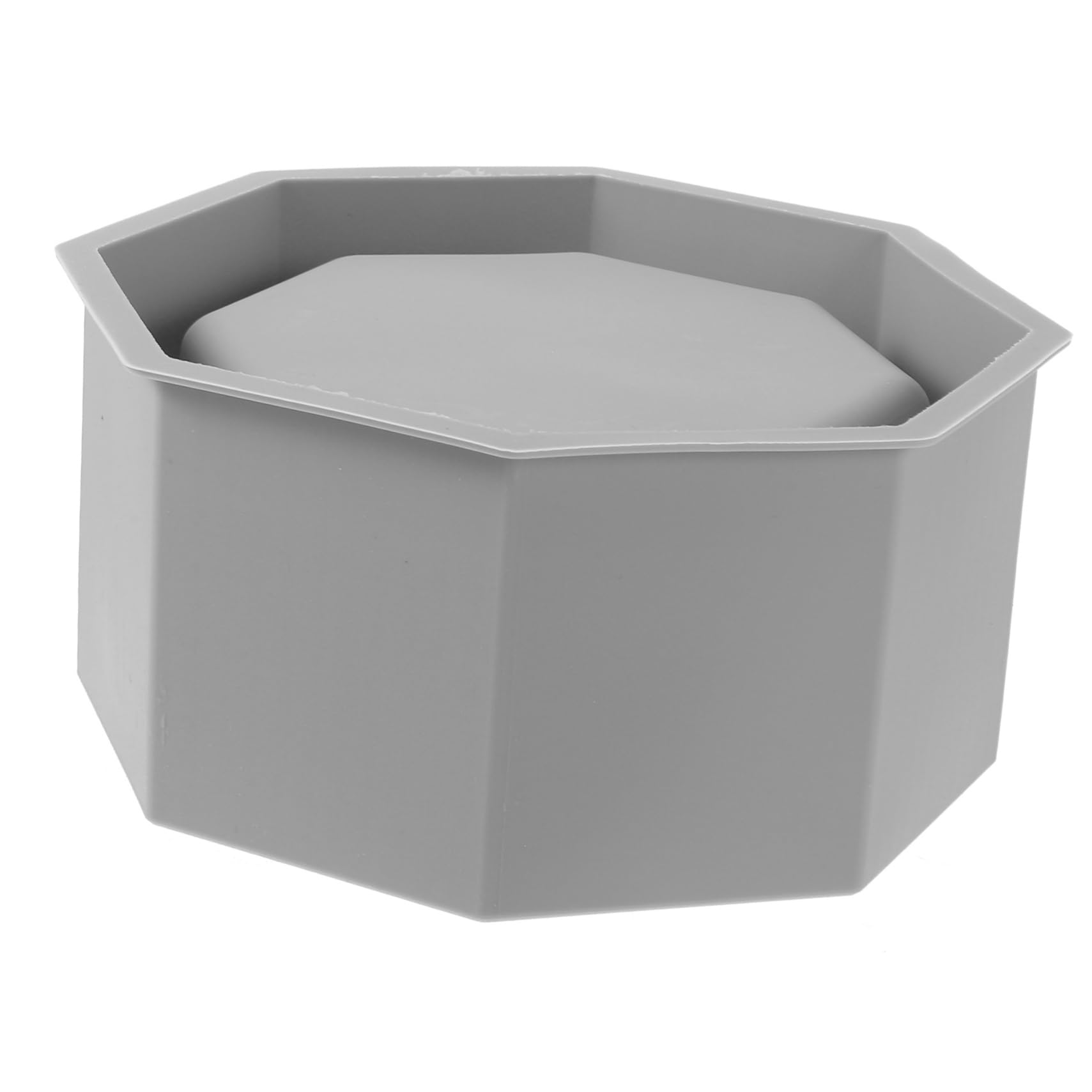 POPETPOP Lot De 5 Moules Hexagonaux en Silicone pour Pots De Fleurs Faits Maison 5561 Gris - Moules pour Bols À Fondant pour Jardinières À Lettres À en