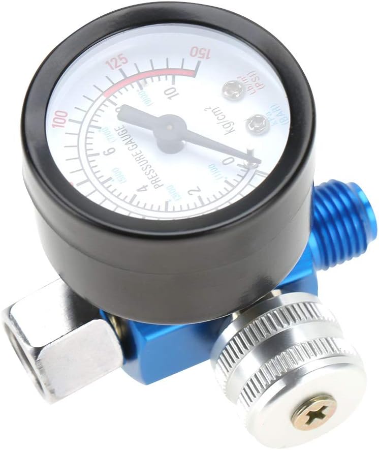 DEWIN Spray Gun Air Gauge, Regulator Spray Gun Regulator Gauge 1/4 inch