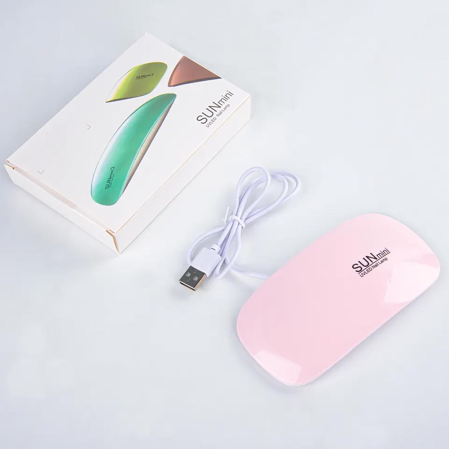 NAMRTA Traders Mini Nail Lamp USB UV/LED Nail Dryer Gel Nail Polish 60s/120s Art Tool Pink Color Sun Mini Nail Dryer 6W UV Gel Polish Curing LED Lamp Portable Manicure Tool (Multicolour)-image-15