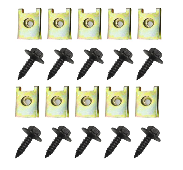 100-teiliges Blechmutter Set - 50 Schrauben & 50 U-Muttern Aus Edelstahl Für Auto & Motorrad