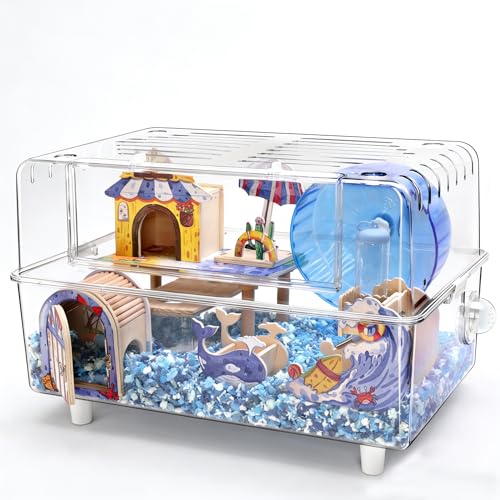 Ecleng 10 in 1 Acrylic Hamster Cage, 23.2" Large