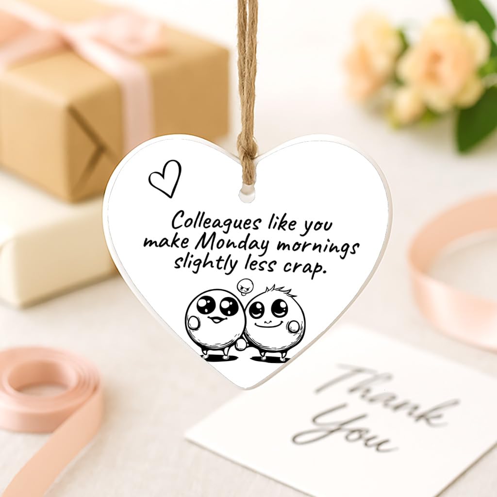 Funny Rude Colleague Gift – Acrylic Heart Keepsake – Office Humor Gift, Work Friend Leaving Present, Coworker Appreciation Gift, Workplace Novelty Gift