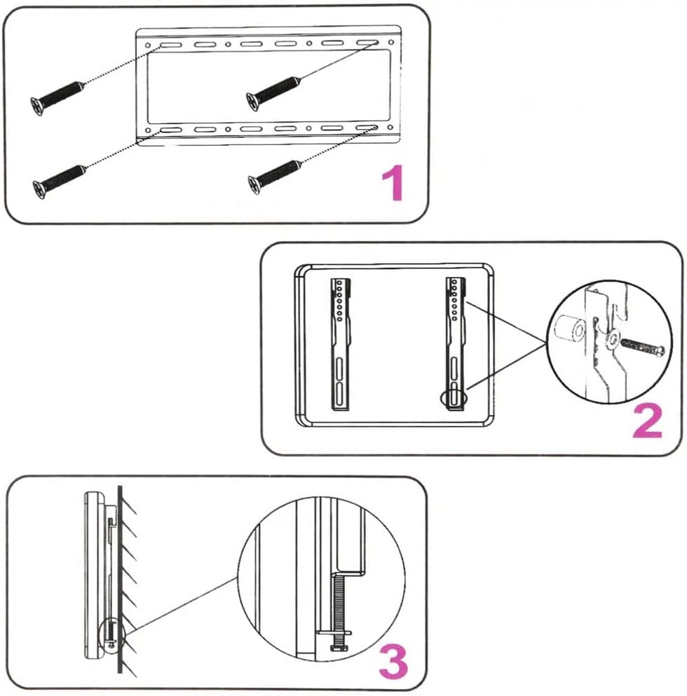 25KG Adjustable TV Wall Mount Bracket Flat Panel Frame Support 15 Degrees Tilt Level for 14-42 Inch