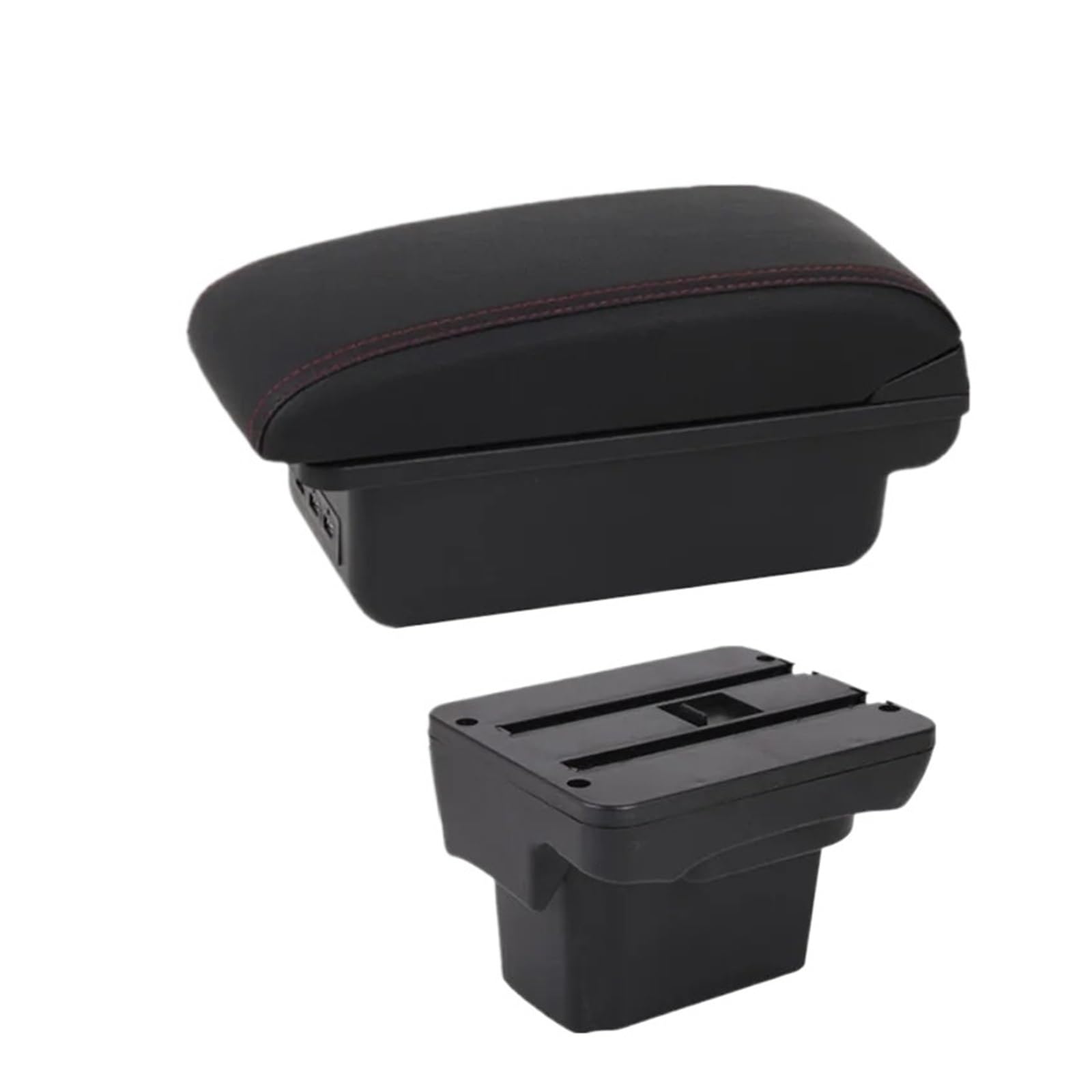 UMDJJU For Chevrolet For Holden For Cruze 2009-2015 Car Armrest Box Storage Retrofit Accessories Car Centre Console Armrest Box(B1 red line 3USB)