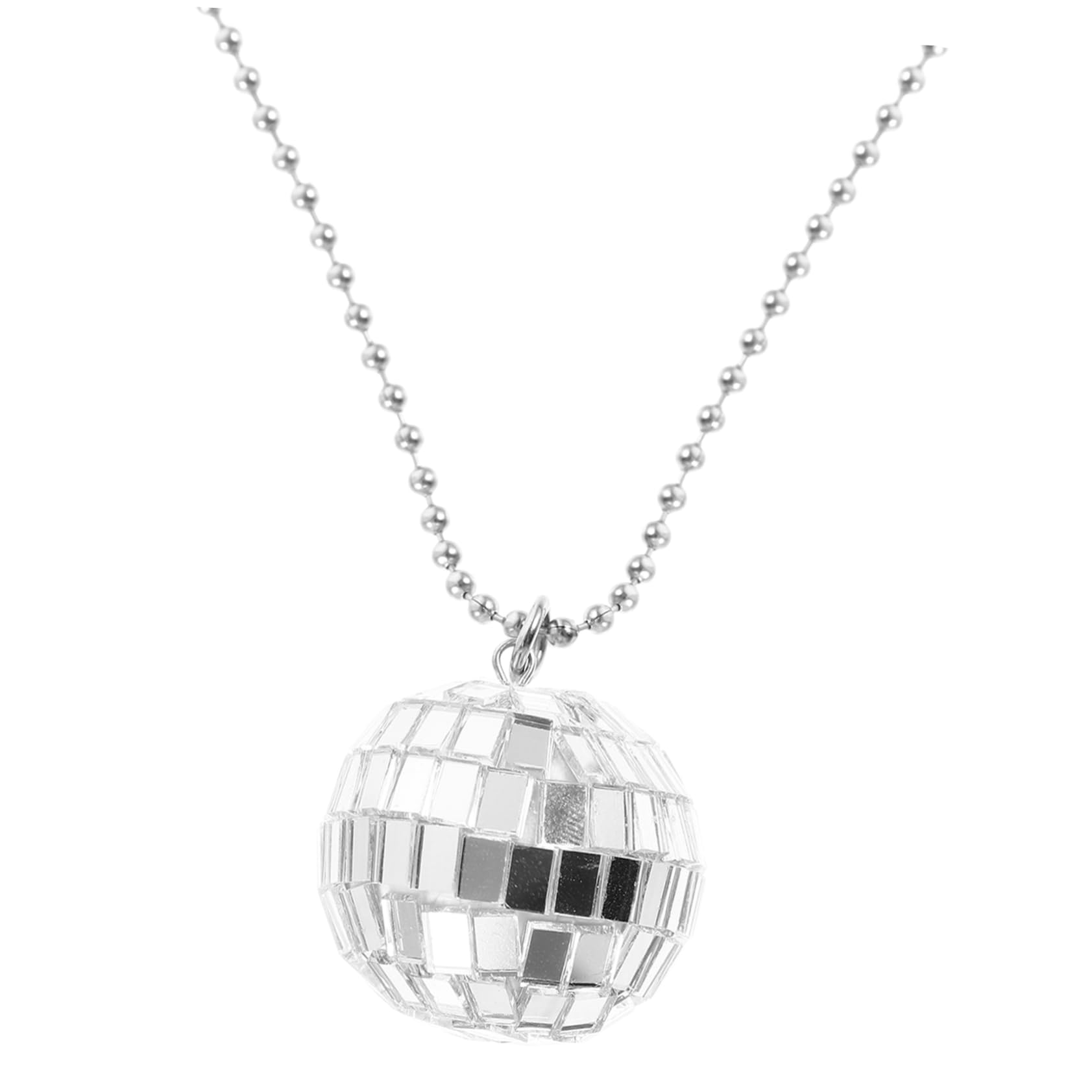 ERINGOGO disco ball necklace decorations colored lights Miss prom vintage alloy hanging necklace hip hop nightclub backpack handbag charms party supplies jewelry for party, 27.00X3.00X3.00CM
