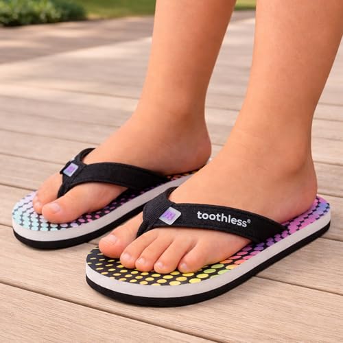 Image of toothless Kids Printed Flip Flop | Soft EVA Sole | Anti-Slip | Comfortable Wear | Lightweight | Durable | Summer Footwear for Boys & Girls | Casual Slippers