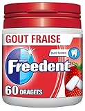 FREEDENT - Chewing-gum goût Fraise sans sucres - Boîte de 60 dragées - 84g