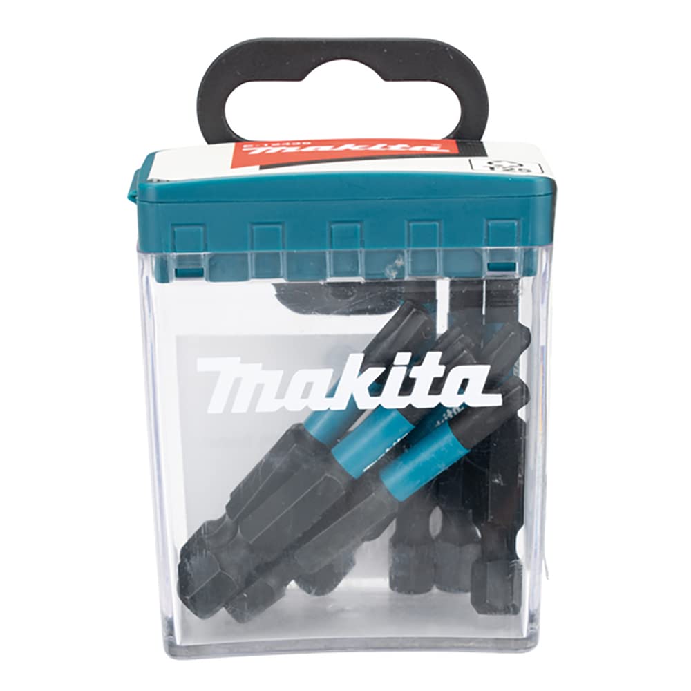 Makita Black E-12435 Impact T25-50 E-Form Flip Top Case 10 Pieces