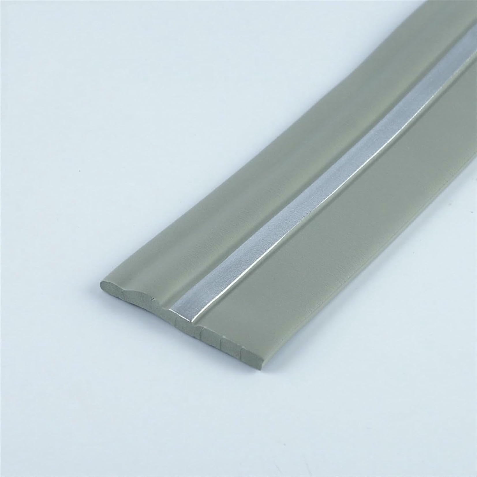 Zócalo flexible de vinilo autoadhesivo gris plata de 5 pulgadas y 10 metros para pared