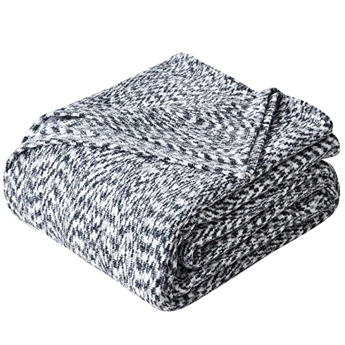 Ailemei Chenille Blanket,King Size Blanket,Super Soft Velvet Sweater Blanket, Knit Lightweight Breathable King Blankets For Bed For All Seasons, 108"X90",Gray #TOP26
