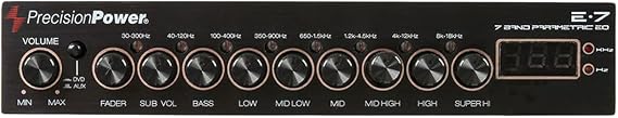 Precision Power E.7 1/2 DIN 7-Band Parametric Equalizer with LED Display