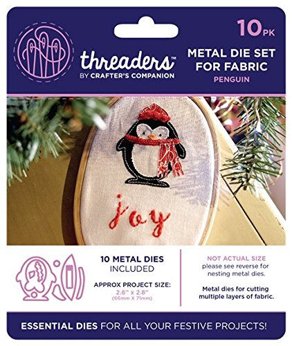 Threaders Die-Penguin, Metal, Silver, 16.8 x 14.3 x 0.5 cm